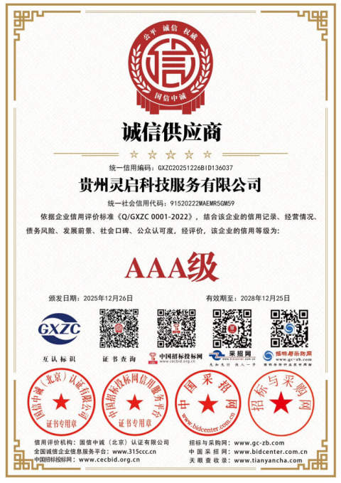 AAA级诚信供应商